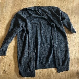 H&M Dark Charcoal Open-Front Women's Cardigan